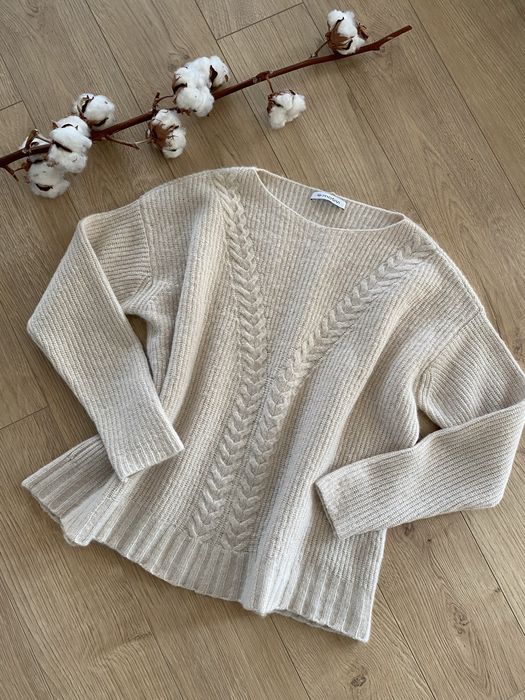 Pulover Motivi pufos, din mix cu lana, angora si casmir