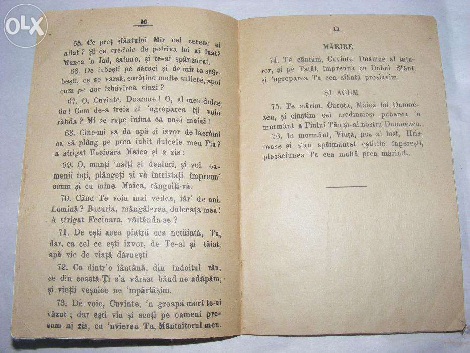 Carte religioasa,Prohodul Domnului Hristos 1926,de Colectie,tr.GRATUIT