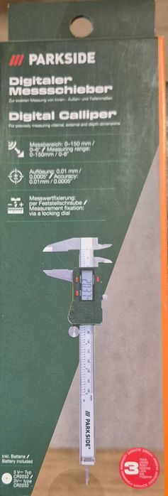 Parkside цифров шублер 0–150 мм НОВ гаранция