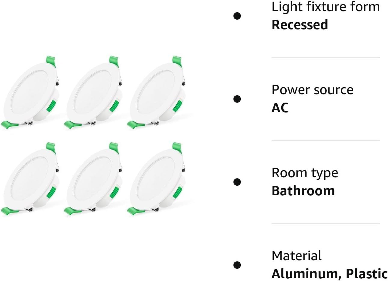 6 Броя LED Димируеми луни ALUSSO 7W бели ., 220V, IP44 регулируеми