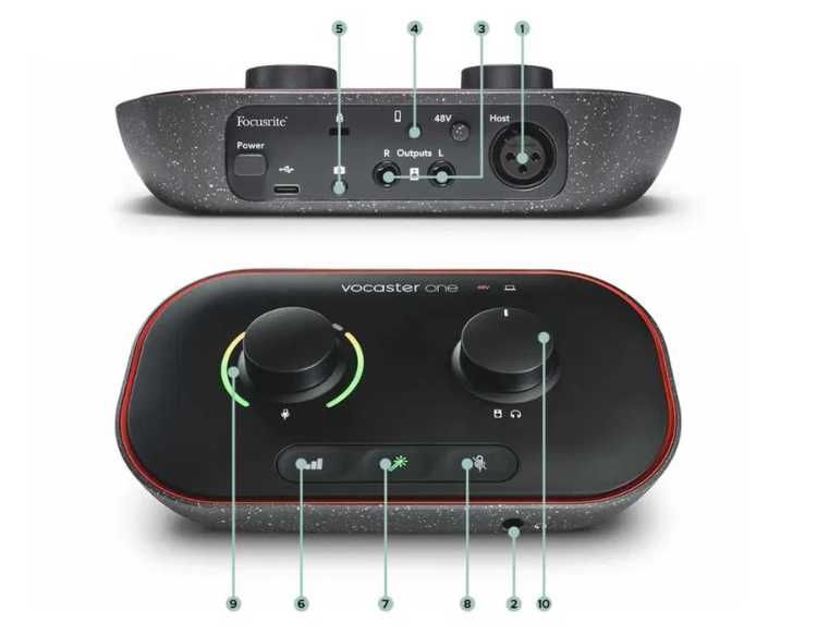 Продам Микрофон + Звук. Карта + Наушники Focusrite Vocaster One Studio