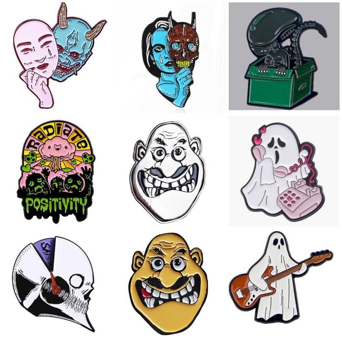 Броши-значки. Злодеи, монстры из фильмов и анимации