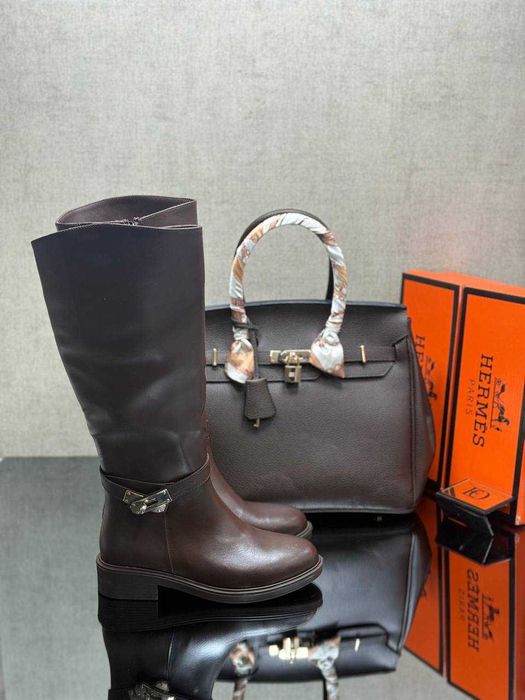 Cizme cu geanta hermes la set