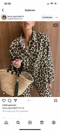 Camasa zara animal print colectia 2024