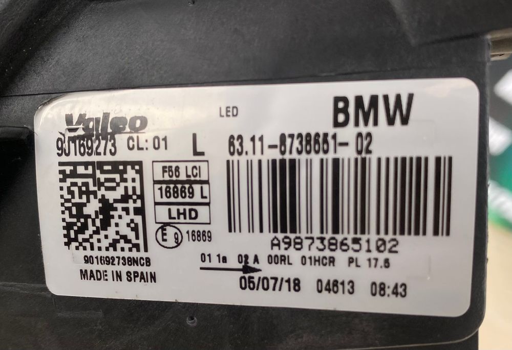 Фарове far Full Led фар за Мини Купър Ф56 Mini Cooper F55 F56 F57 LCI