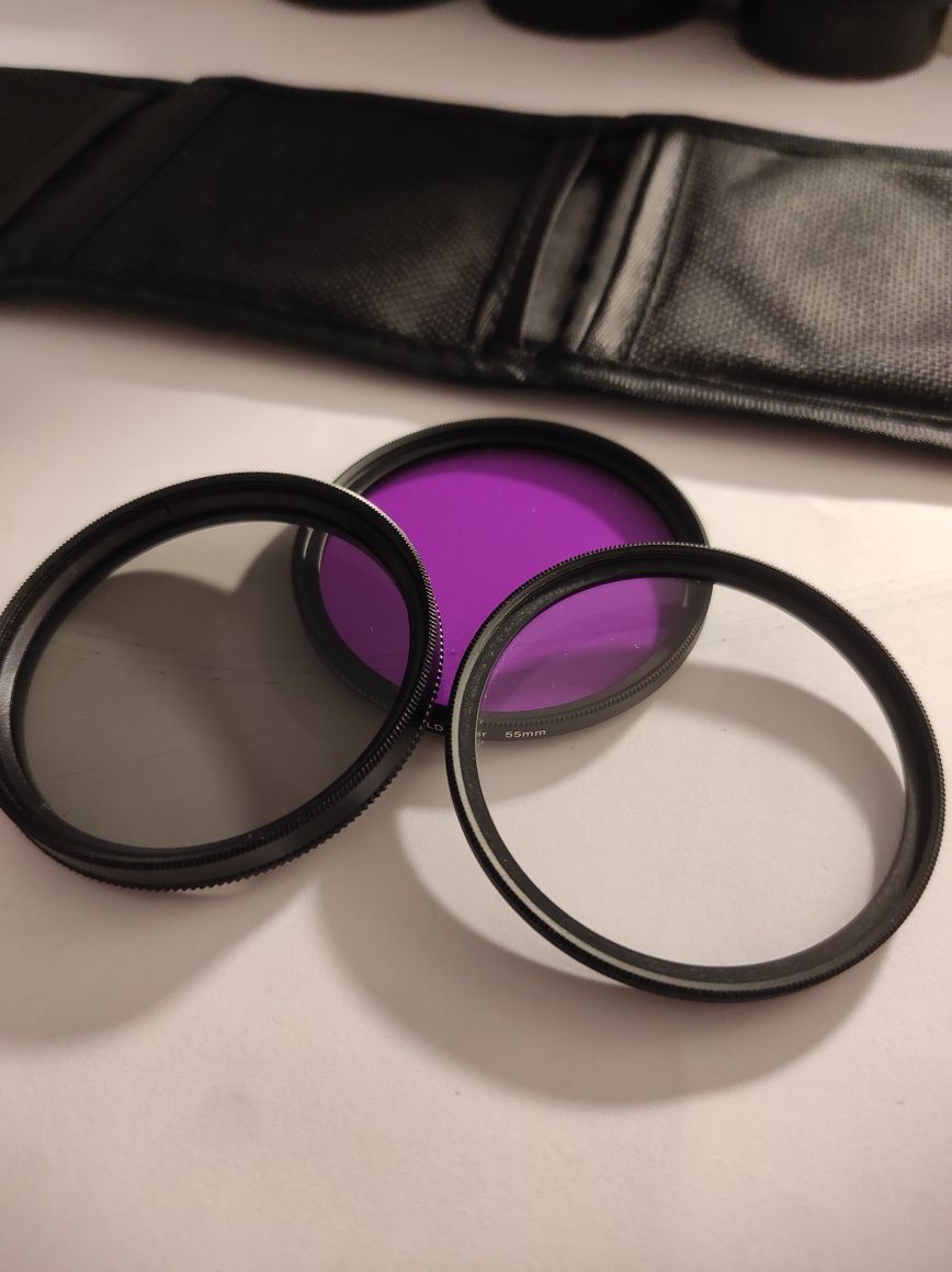 Kit 3 filtre, UV/FLD/CPL 55mm