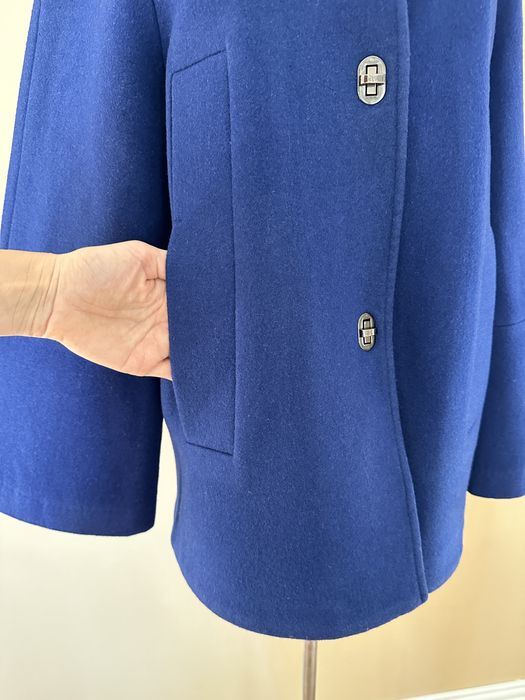 Palton Mango lana S albastru