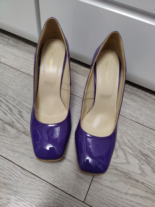 Pantofi toc Thea Visconti piele naturala lăcuită