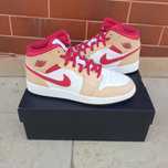 Jordan 1 mid Beige Red GS