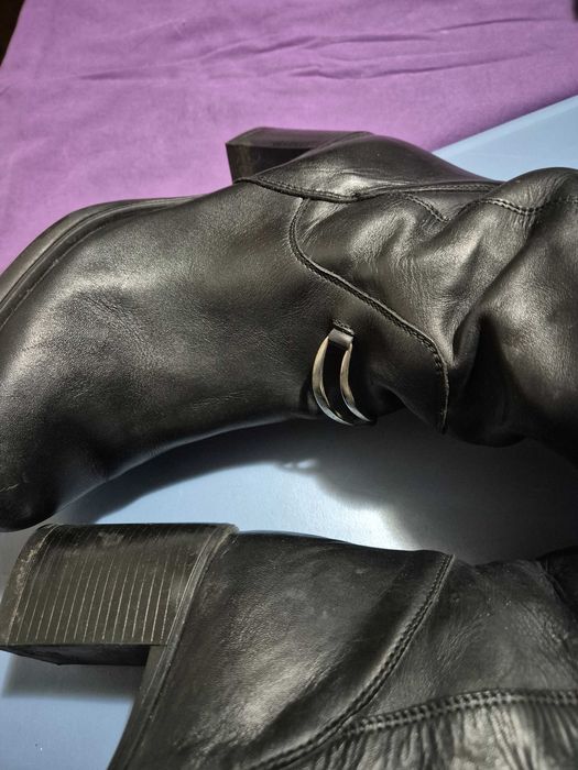 Cizme dama piele naturala imblanite, CESARINI, Romania, marime 41