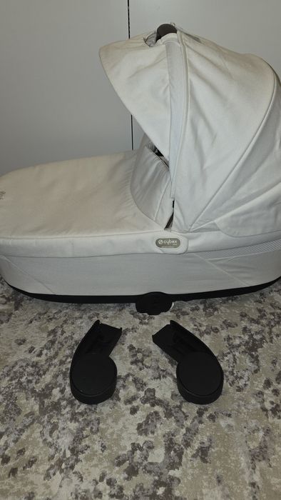landou Cybex Cot S Lux Alb cu protecție