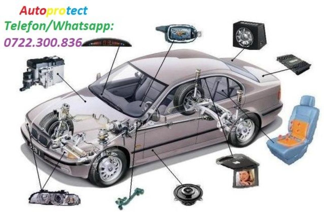 Adaptor MFD2 18 PINI AUX jack 3,5 mm radio OEM VW RNS RCD