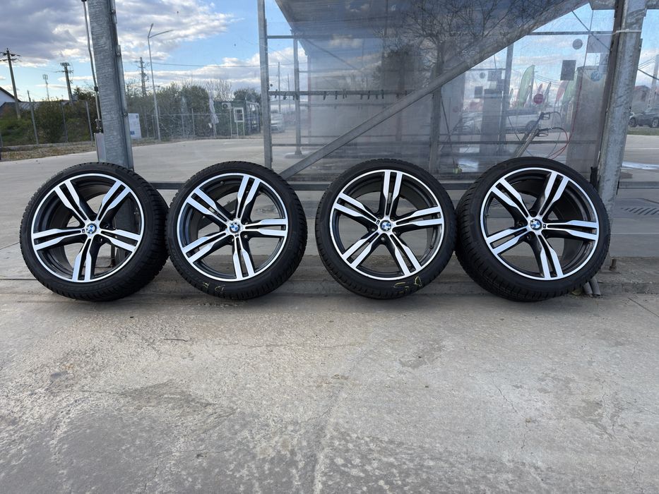 Set roti complet jante originale M + anvelope iarna pt Bmw g11 seria 7