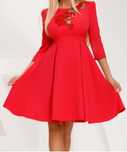 Rochie de ocazie rosie cu broderie