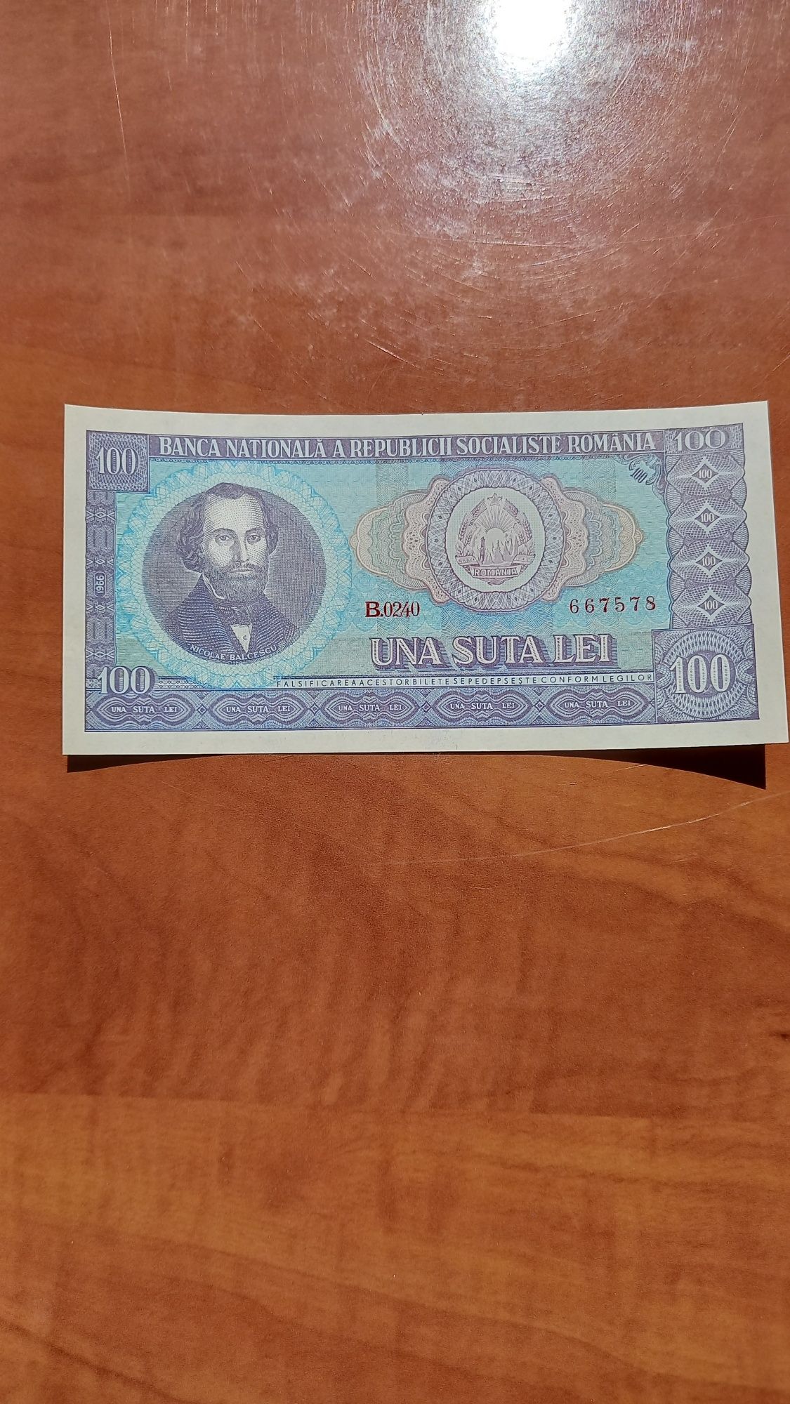 Vand bancnota necirculata de 100 lei din 1966