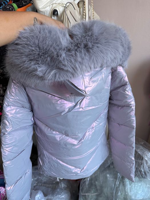 Нов красив модел дамско яке с голям пух