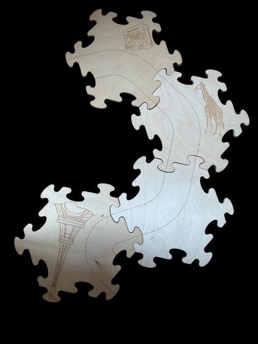Puzzle din Lemn handmade pentru copii