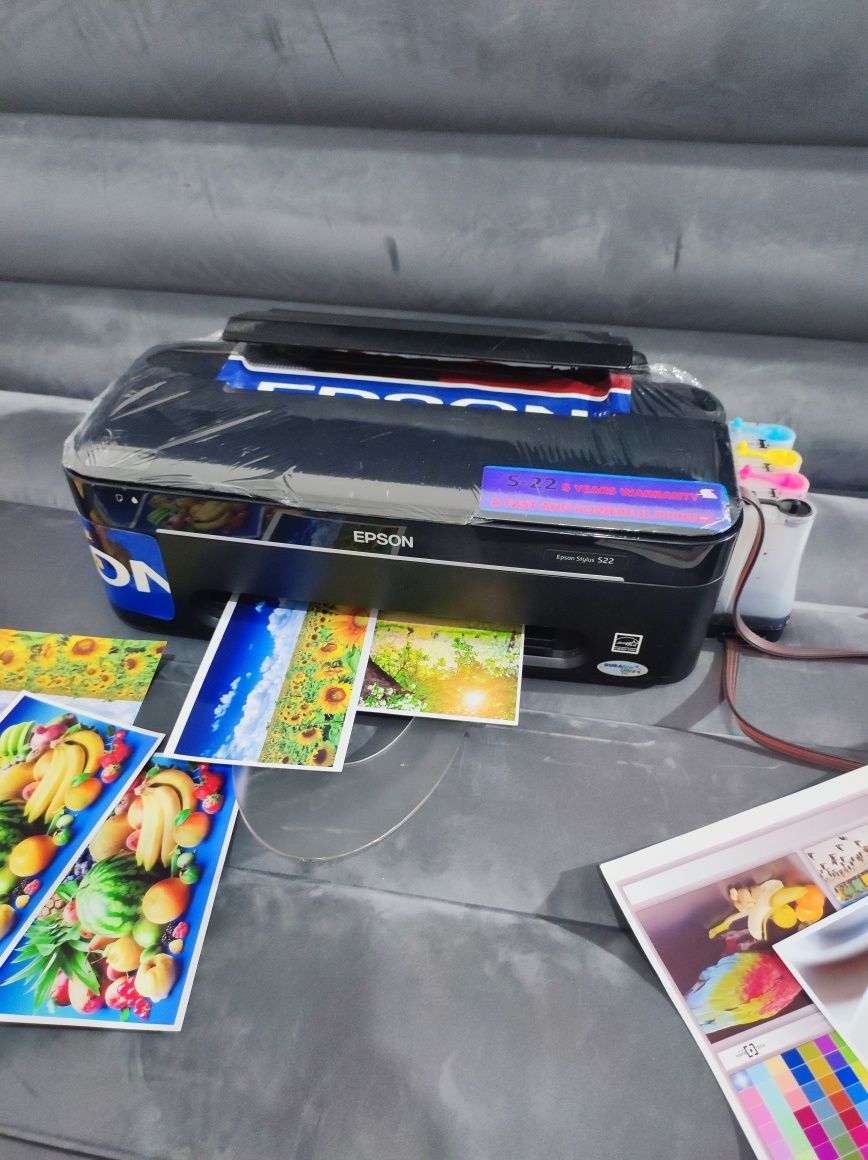Epson L 22 rangli printer holati idialni zor, zaprafka qilingan tayyor