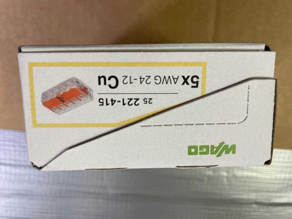 Клеми -Wago: КУТИЯ с 25 бр. с 5 проводни - 23 лв.