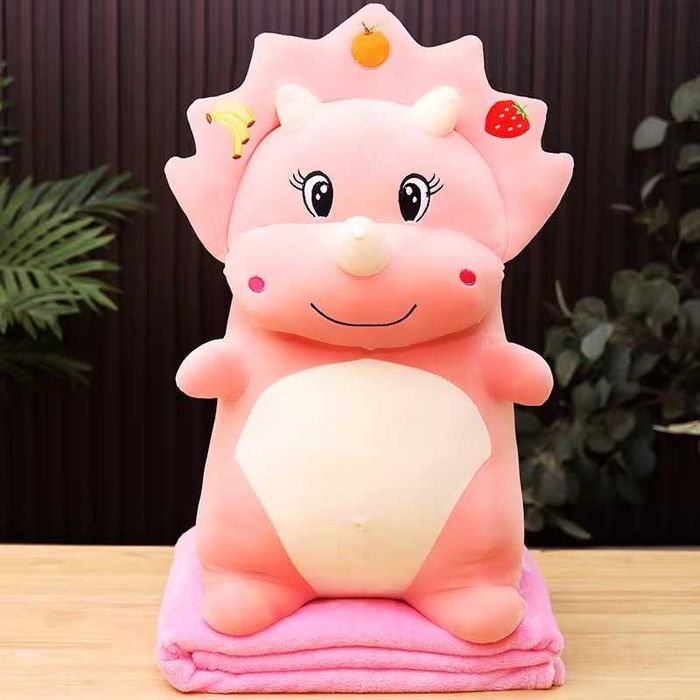 Jucarie De Plus KOMAZI®  Dino  60 cm cu Paturica 100 x 175 cm