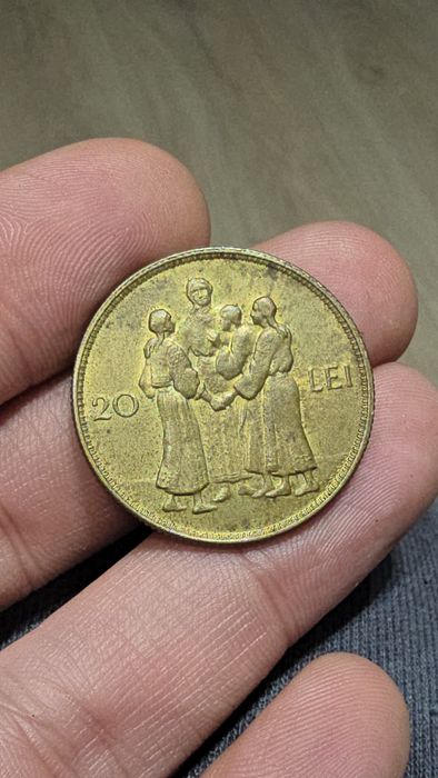 Moneda 20 lei 1930 Hora aUNC-UNC