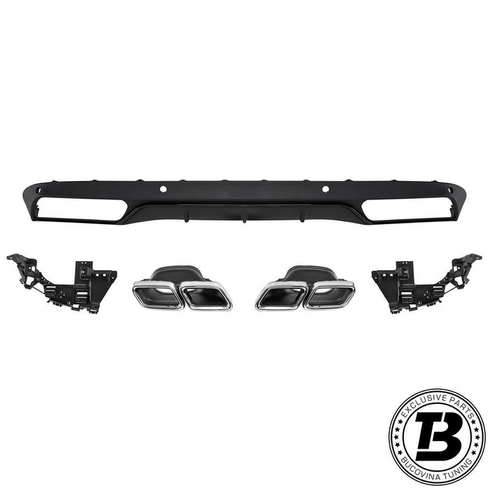 Difuzor Bara Spate cu Ornamente compatibil cu Mercedes C Class W205 C63 Design