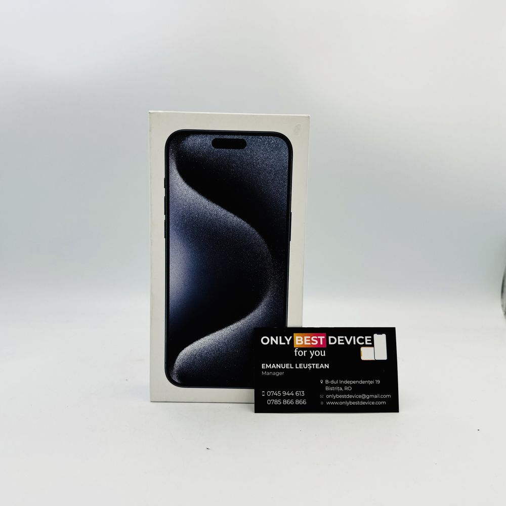  iPhone 15 Pro Max Blue Titanium 256GB Nou/ Sigilat