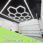 Лед светлина пчелна пита автомивка салон гараж шоу руум осветление led