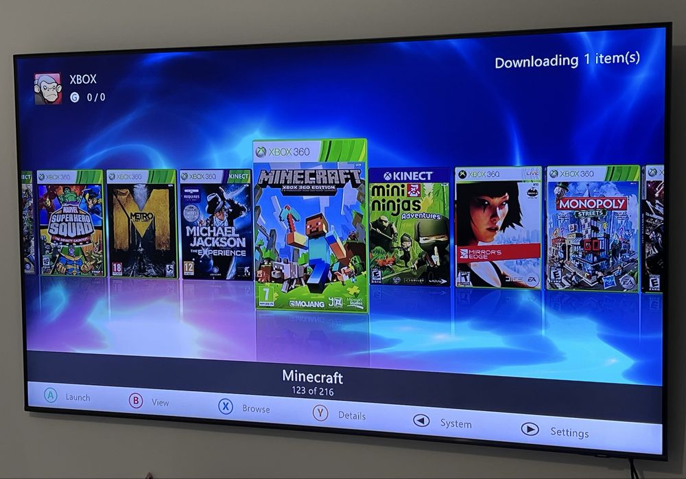 216 JOCURI - Consola Microsoft XBOX 360 SLIM E 1TB KINECT MODAT RGH3