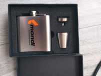 Set sticluta inox cu 2 paharute si triftor