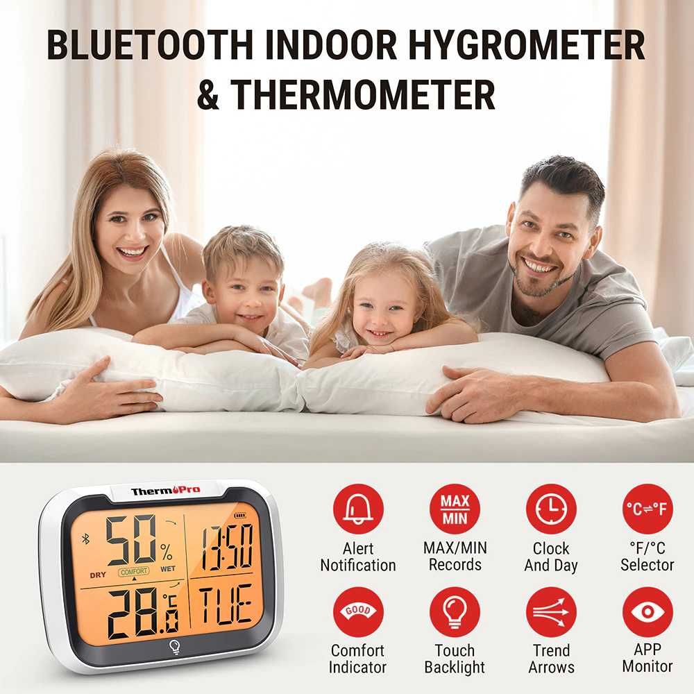 Bluetooth термометър с хигрометър ThermoPro TP-393. Българско упътване