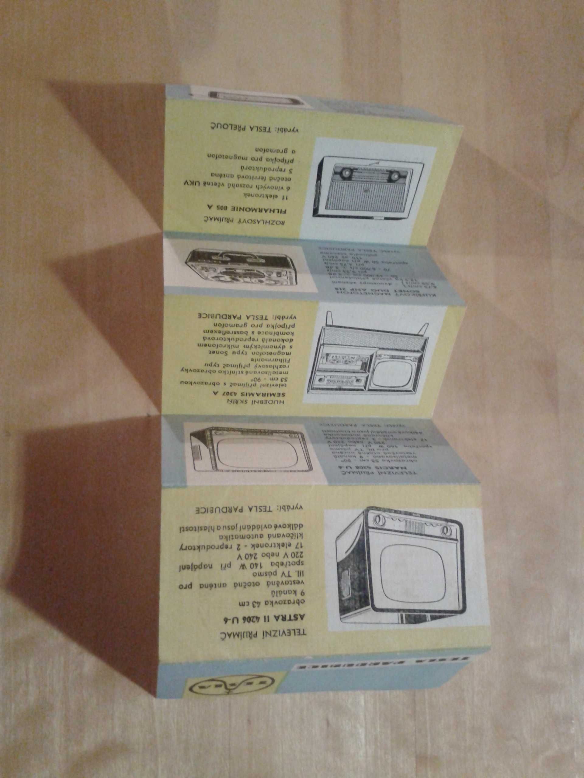TESLA Стара брошура(реклама) от 50-те години.