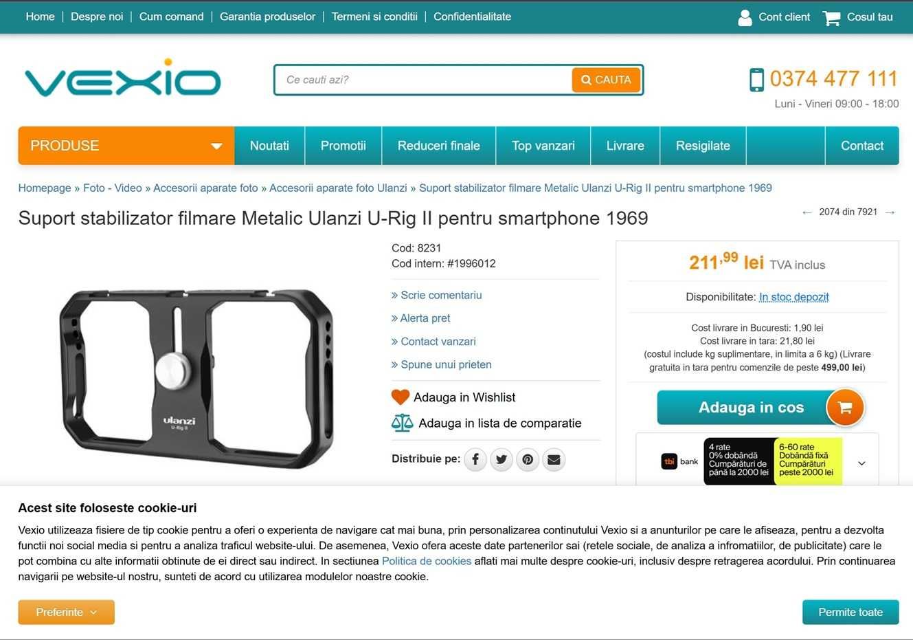 Stabilizator smartphone Ulanzi U Rig II - NOU