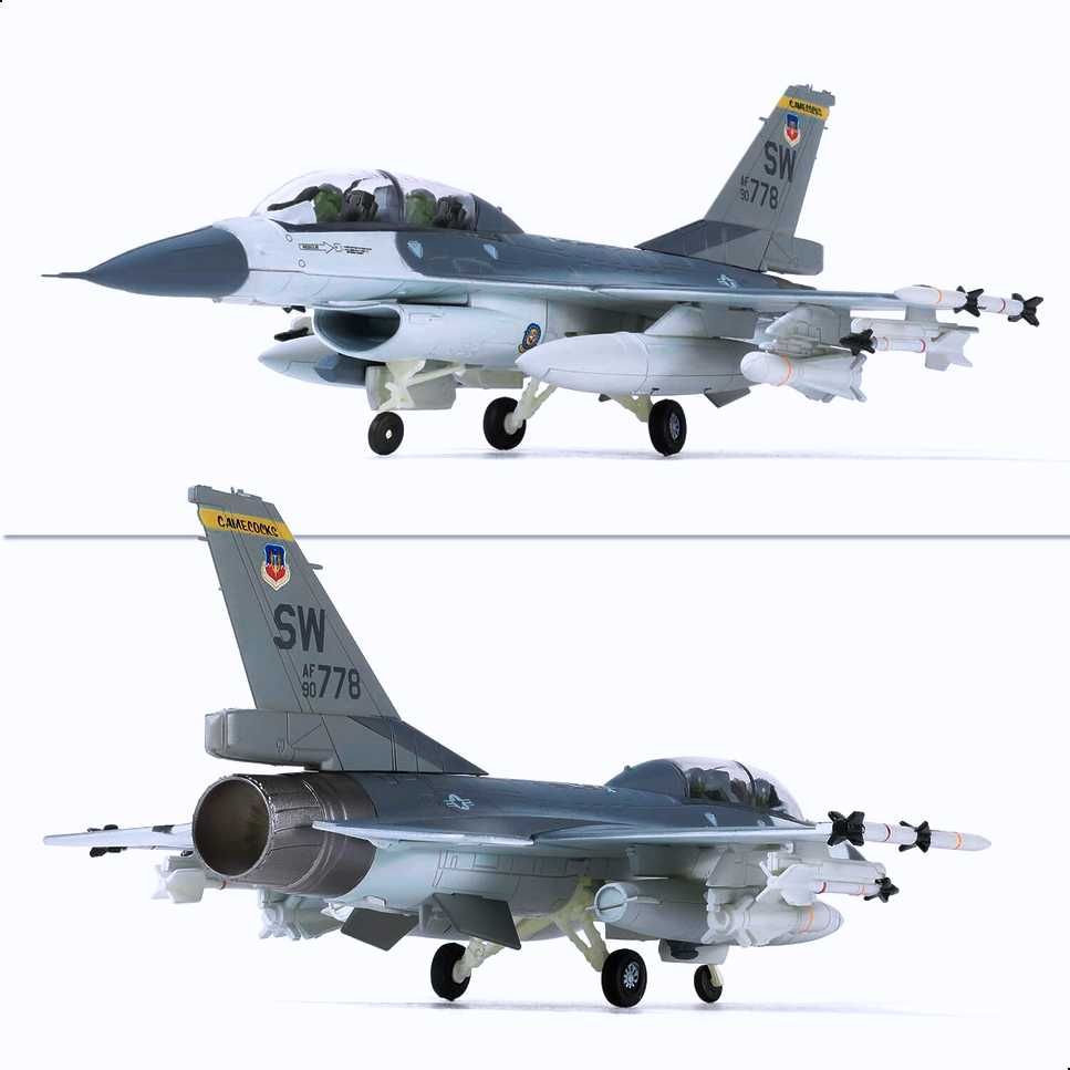 Macheta avion metalica F-16D USAF Mig Killer 92 scara 1:72 21cm