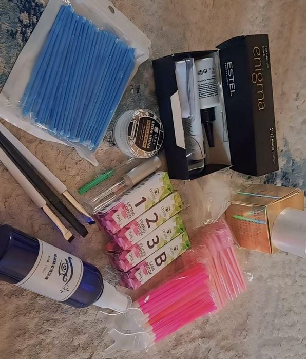 Щеточка расчёска для ресниц, плёнка, Lalami составы+ botox, фиксинг ге
