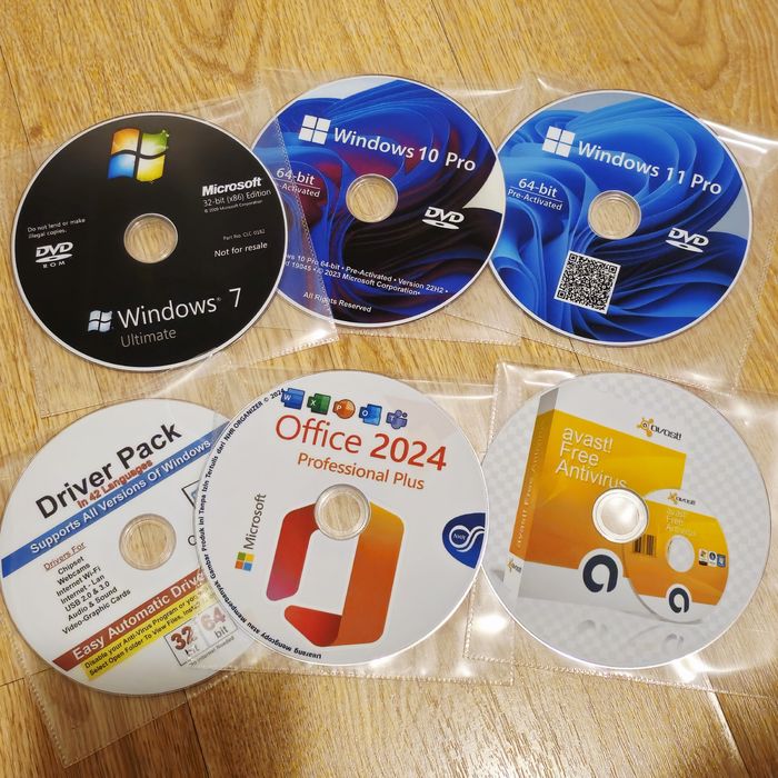 Pachet DVD-uri Software – Windows + Office + Programe utile