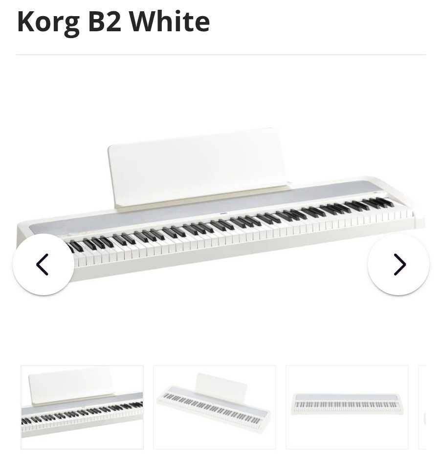 Pian digital Korg B2 White