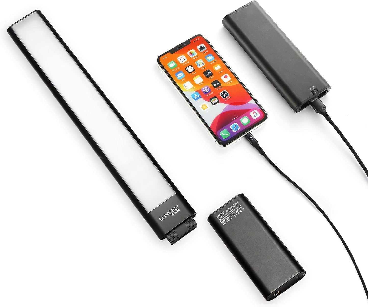 3x Lumina Led foto-video, acumulator 10.000 mAh integrat, app