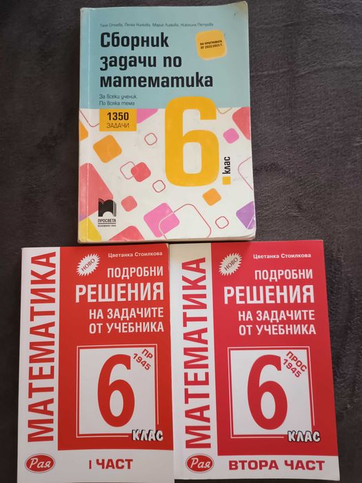 Сборници с решени задачи по математика 6 клас