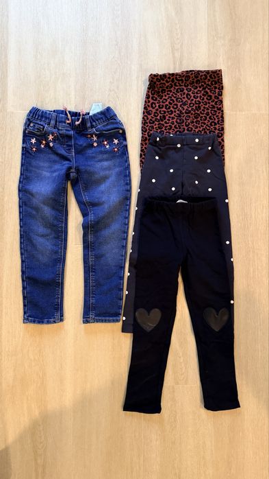 Lot pantaloni flausati, grosi, 116