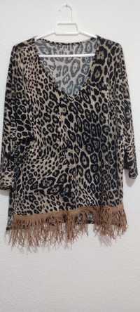 Bluza leopard dama