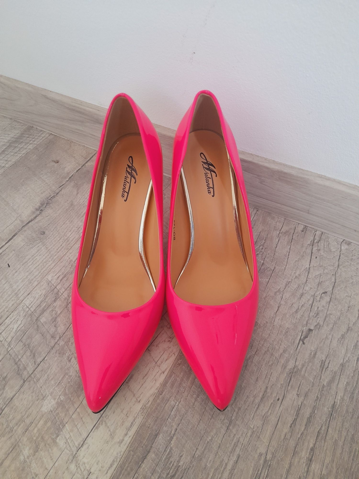 Pantofi noi, fucsia, stiletto