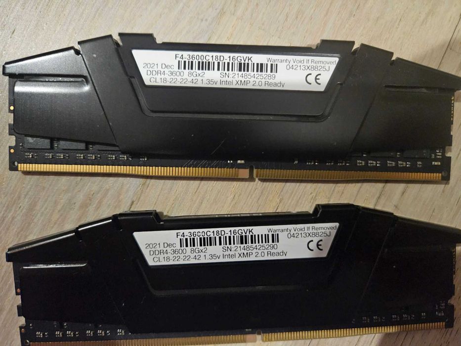 DDR-4 DIMM 16Gb/3600MHz PC28800 G.SKILL Ripjaws V, 2x8Gb Kit, BOX