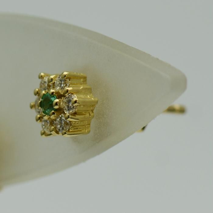 Cercei aur galben cu smaralde-diamante(4153,5103,4159)