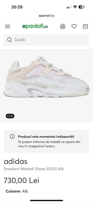 Vand adidasi de fete adidas sneackers niteball shoe id 3121 alb