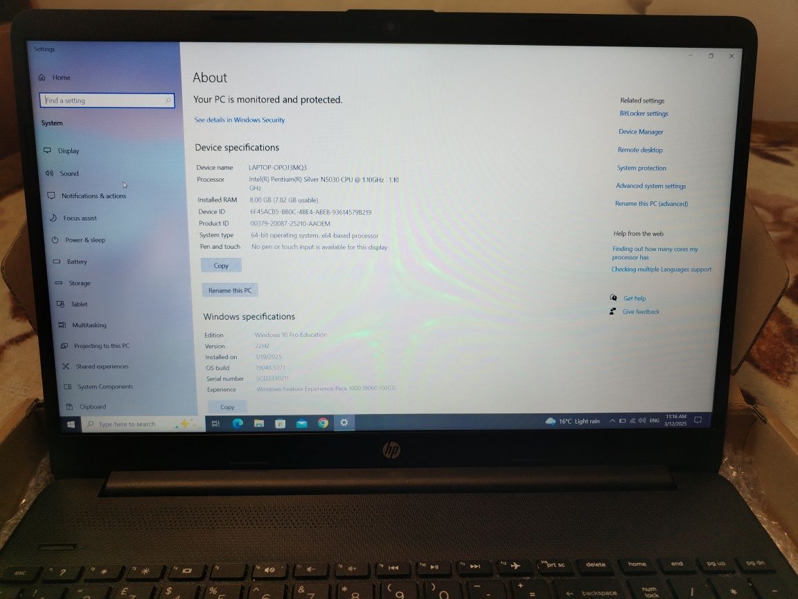 Hp laptop 15inci