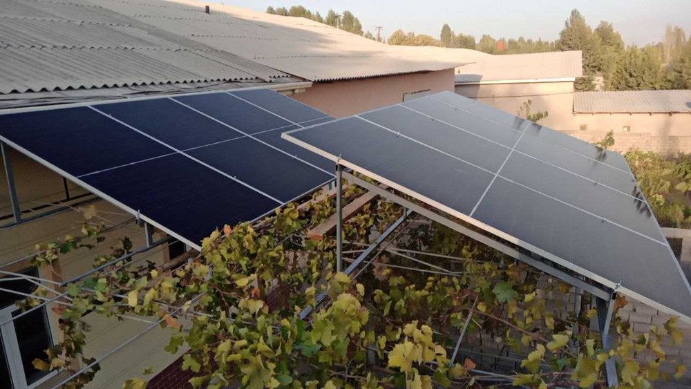 Quyosh paneli 10 kWt. O'rnatish. Quyosh panellari. Solnechniy panel
