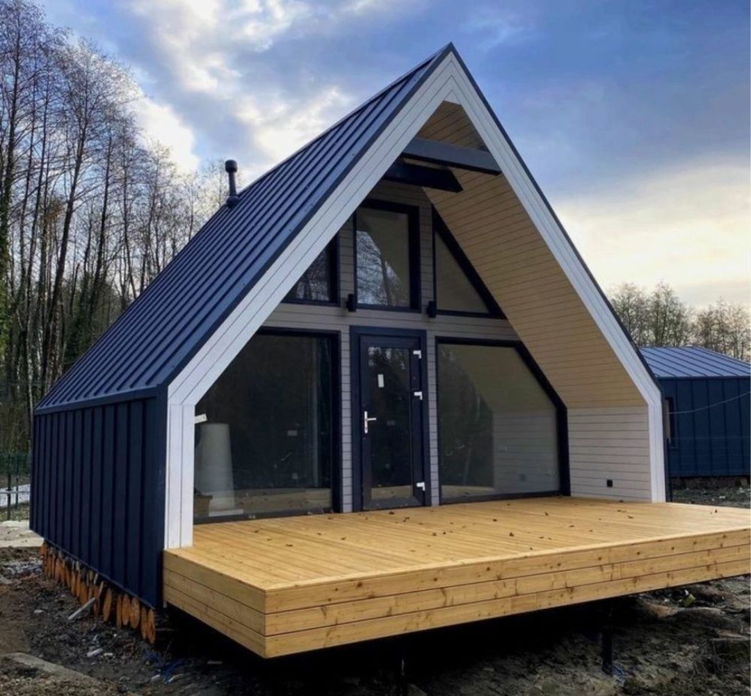 Case si Cabane din lemn, de tip A, dimensiuni in functie de preferinte
