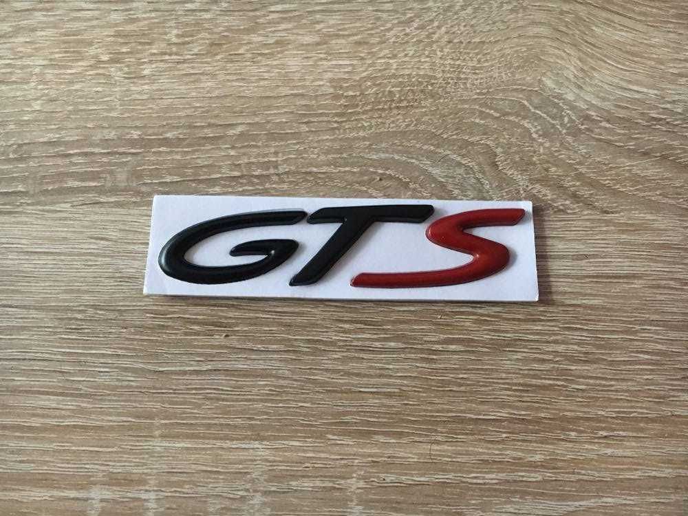 Порше Porsche GTS надпис емблема черно с червено