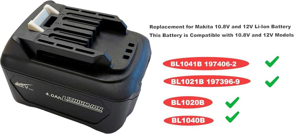 Set 2 Acumulatori 12V 4000 mAh cu Incarcator DC10WD pentru Makita
